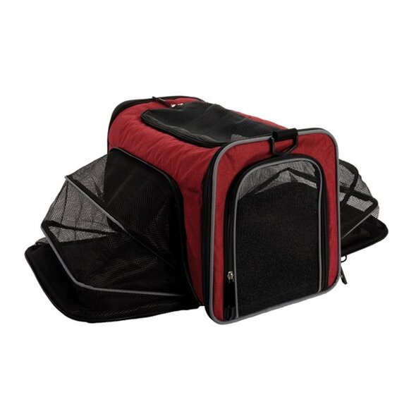 DOGIT EXPLORER SOFT CARRIER EXPANDABLE CARRY BAG Dog or Cat Red - Picture 1 of 2